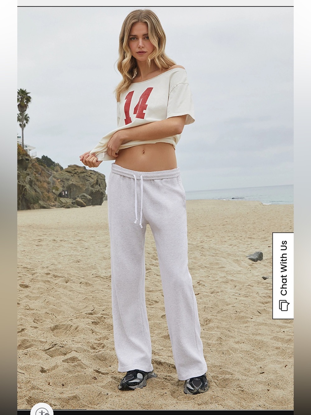 John Galt Anastasia Waffle Knit Soft Sweatpants
